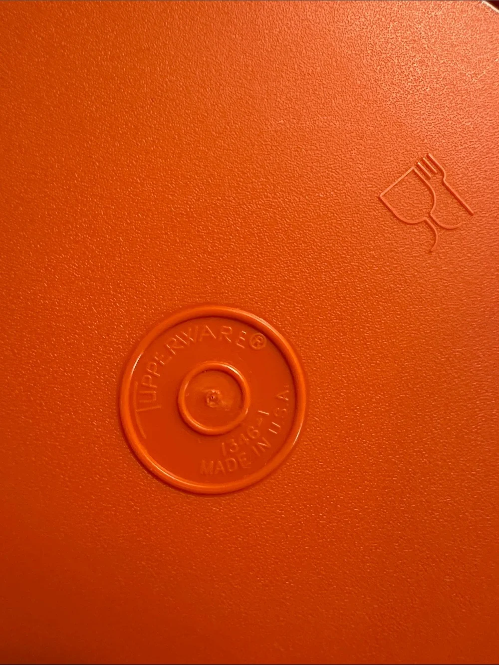 Bright Orange Round Tupperware Storage Containers - Set of 2